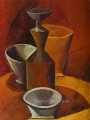 Carafe and goblets 1908 cubism Pablo Picasso